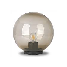 300MM MILKY/CLEAR/BRONZE BALL FITTING BOLLARD GARDEN LIGHT